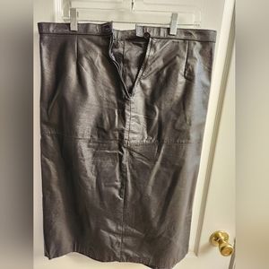 Black leather skirt size 18